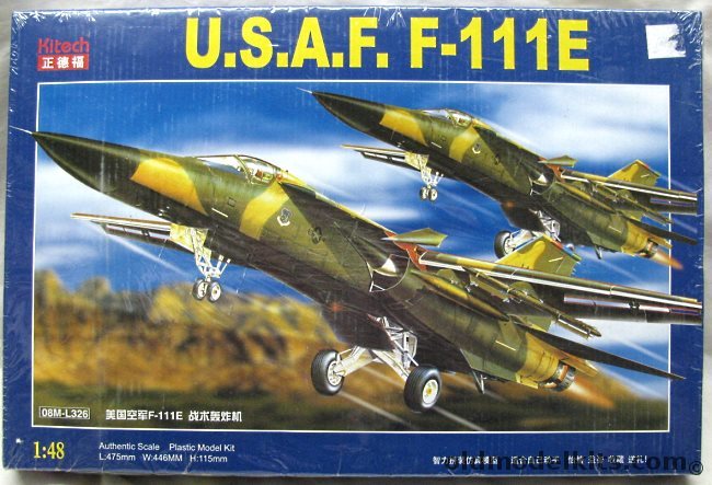 Kitech 1/48 General Dynamics F-111E, 08M-L326 plastic model kit